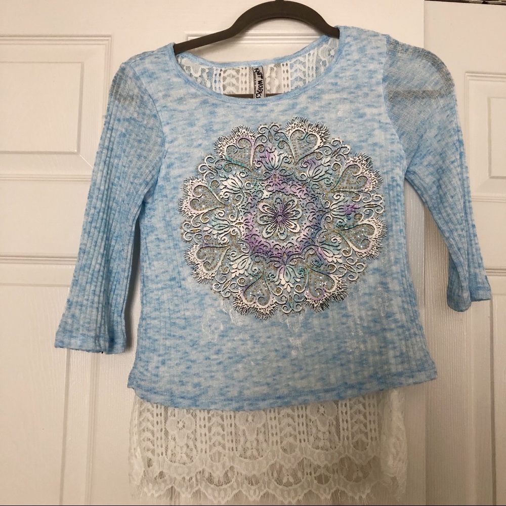 Knit works  children long sleeve top XL